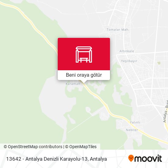 13642 - Antalya Denizli Karayolu-13 harita