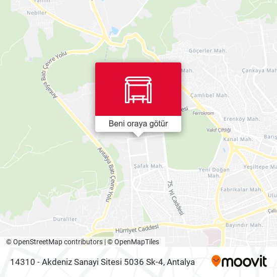 14310 - Akdeniz Sanayi Sitesi 5036 Sk-4 harita