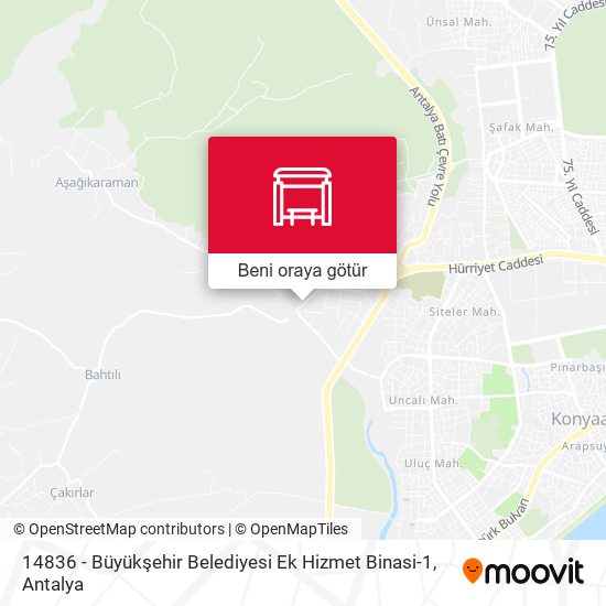14836 - Büyükşehir Belediyesi Ek Hizmet Binasi-1 harita