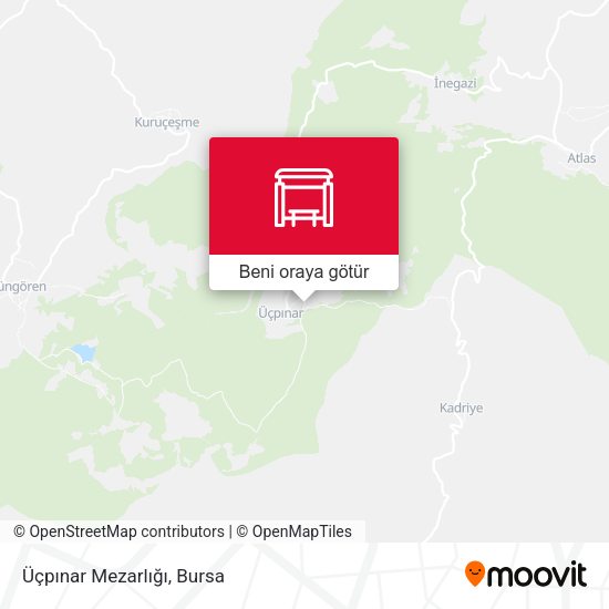 Üçpınar Mezarlığı harita