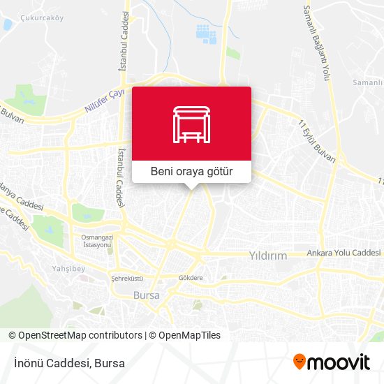 İnönü Caddesi harita