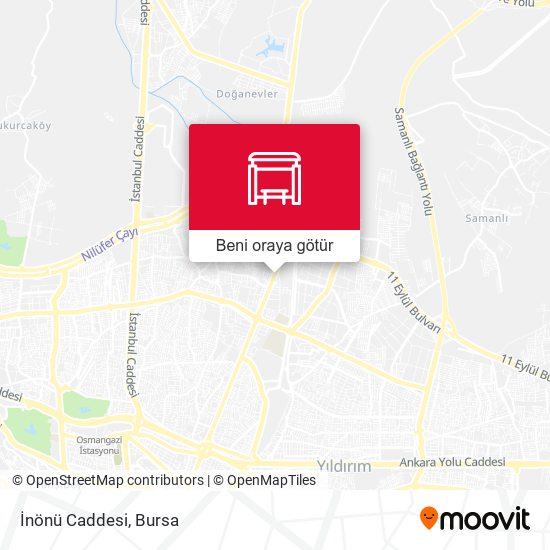 İnönü Caddesi harita