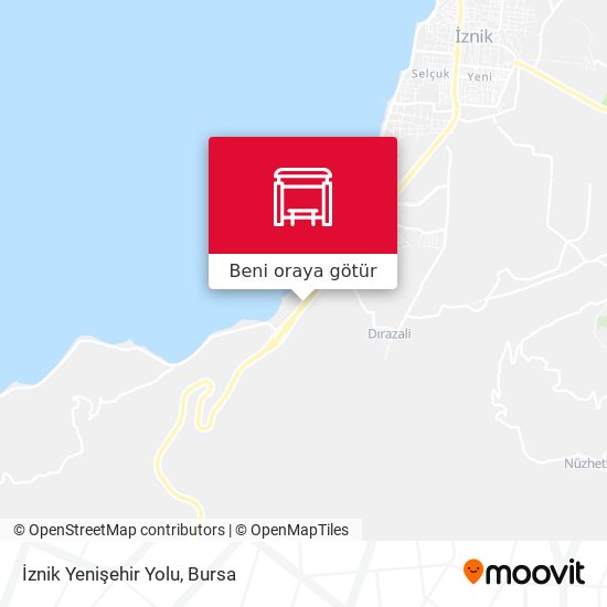 İznik Yenişehir Yolu harita