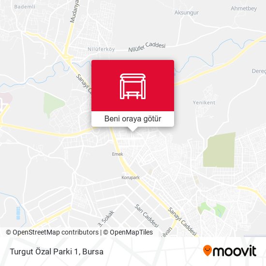 Turgut Özal Parki 1 harita