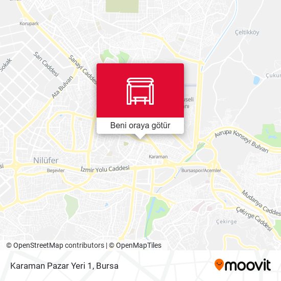 Karaman Pazar Yeri 1 harita