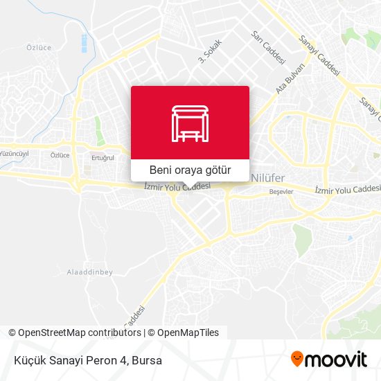 Küçük Sanayi Peron 4 harita