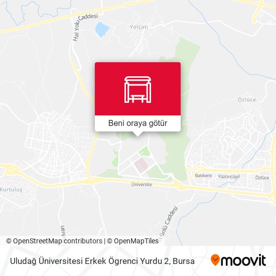 Uludağ Üniversitesi Erkek Ögrenci Yurdu 2 harita