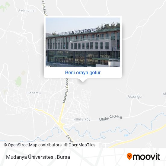 Mudanya Üniversitesi harita
