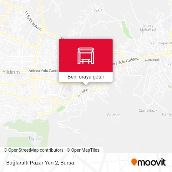 Bağlaraltı Pazar Yeri 2 harita