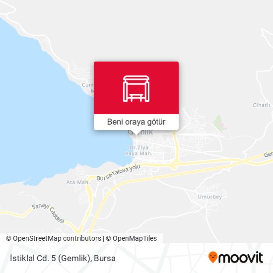 İstiklal Cd. 5 (Gemlik) harita