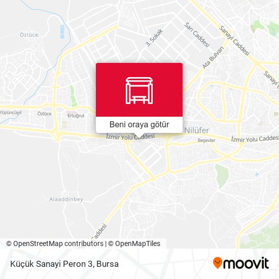 Küçük Sanayi Peron 3 harita