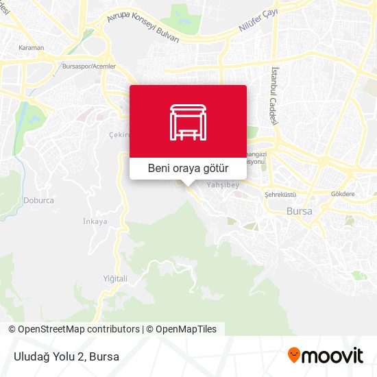 Uludağ Yolu 2 harita