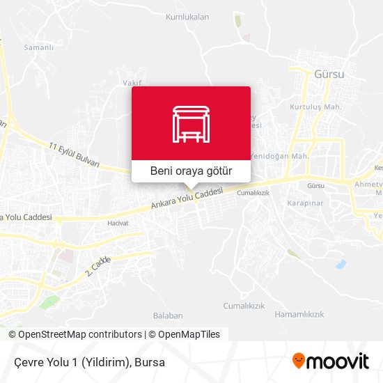 Çevre Yolu 1 (Yildirim) harita