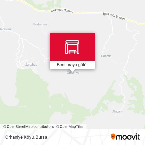 Orhaniye Köyü harita