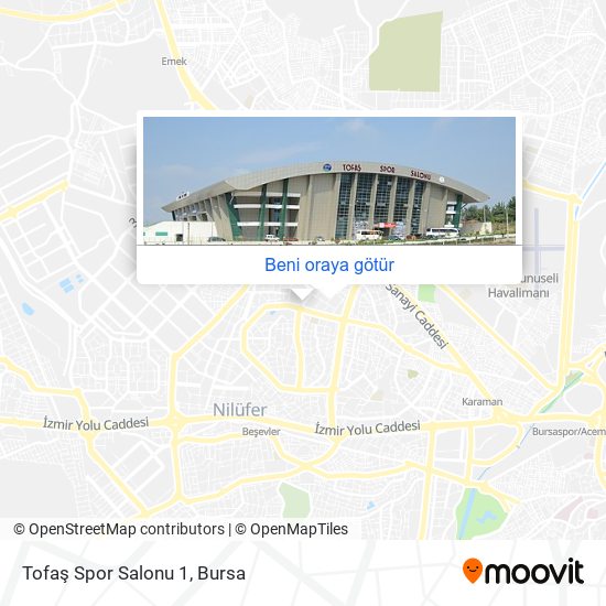 Tofaş Spor Salonu 1 harita