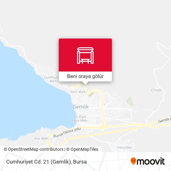 Cumhuriyet Cd. 21 (Gemlik) harita
