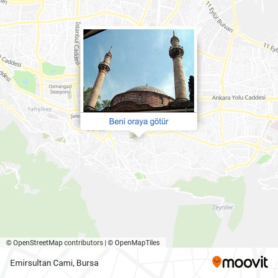 Emirsultan Cami harita
