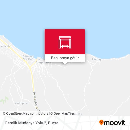 Gemlik Mudanya Yolu 2 harita