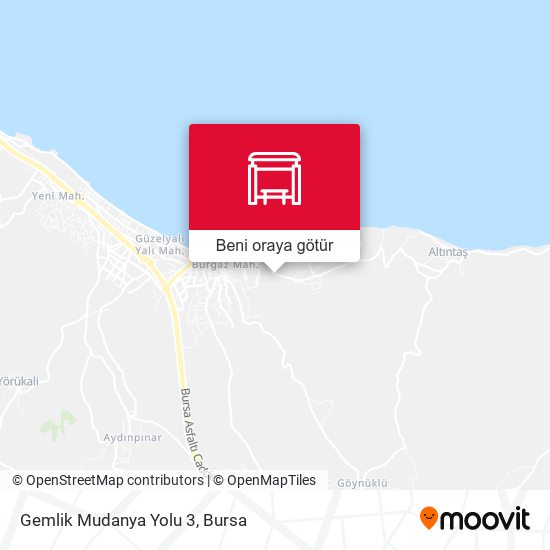 Gemlik Mudanya Yolu 3 harita