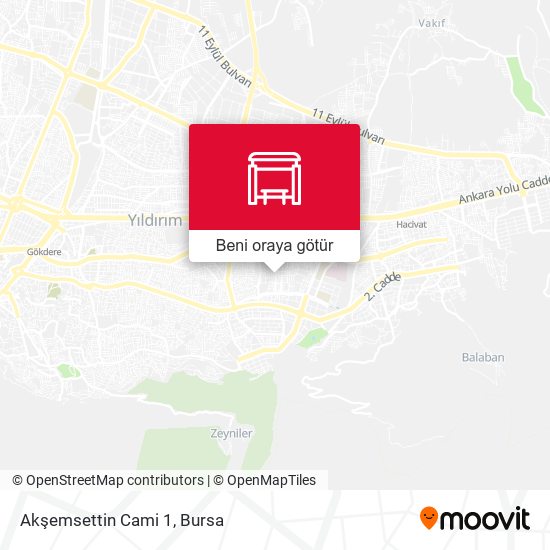 Akşemsettin Cami 1 harita
