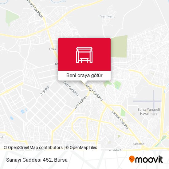 Sanayi Caddesi 452 harita