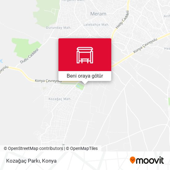 Kozağaç Parkı harita
