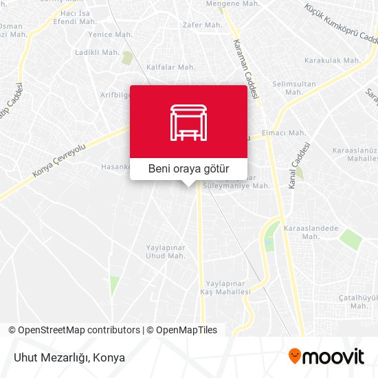 Uhut Mezarlığı harita