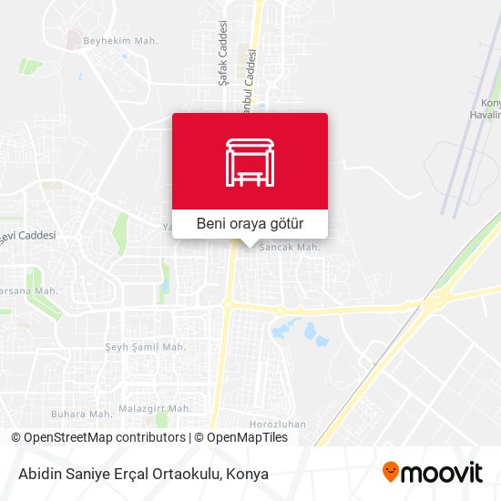 Abidin Saniye Erçal Ortaokulu harita