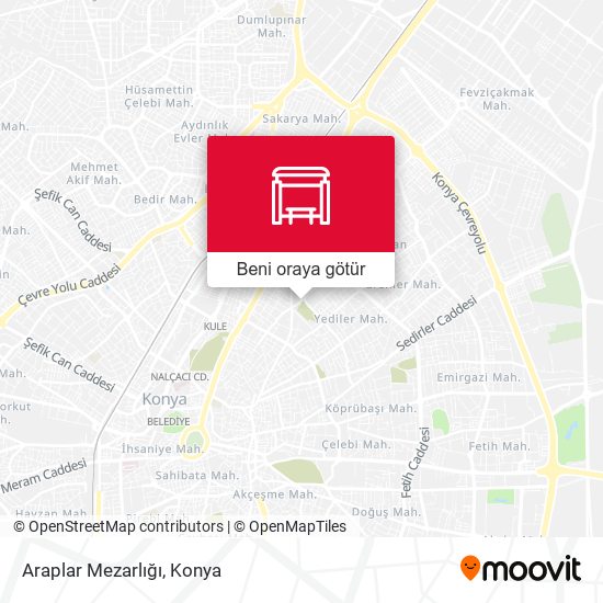 Araplar Mezarlığı harita