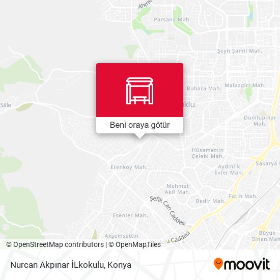 Nurcan Akpınar İLkokulu harita