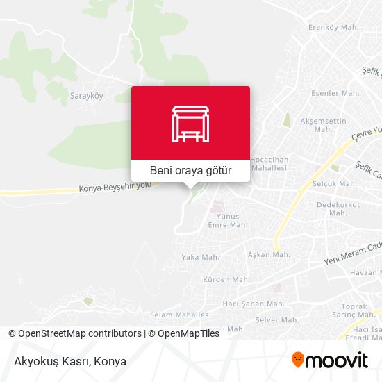Akyokuş Kasrı harita