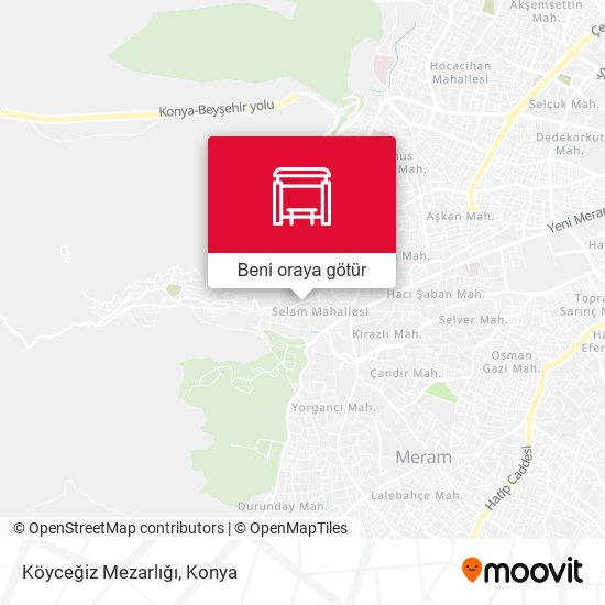 Köyceğiz Mezarlığı harita