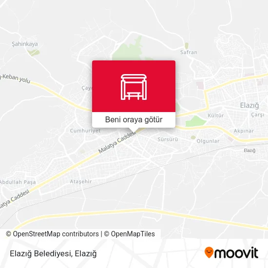 Elazığ Belediyesi harita