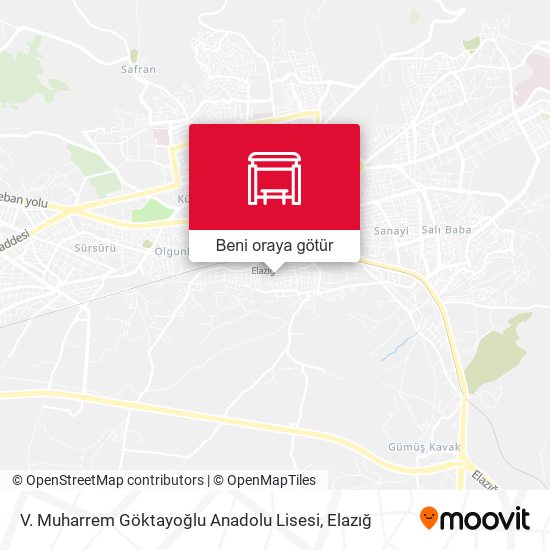 V. Muharrem Göktayoğlu Anadolu Lisesi harita