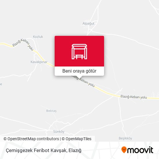 Çemişgezek Feribot Kavşak harita