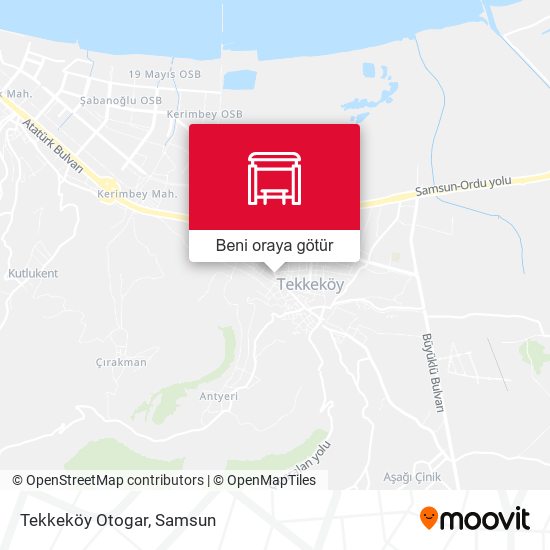 Tekkeköy Otogar harita