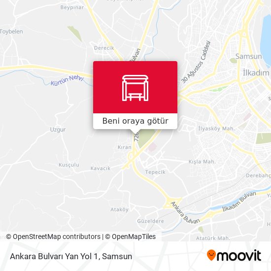 Ankara Bulvarı Yan Yol 1 harita