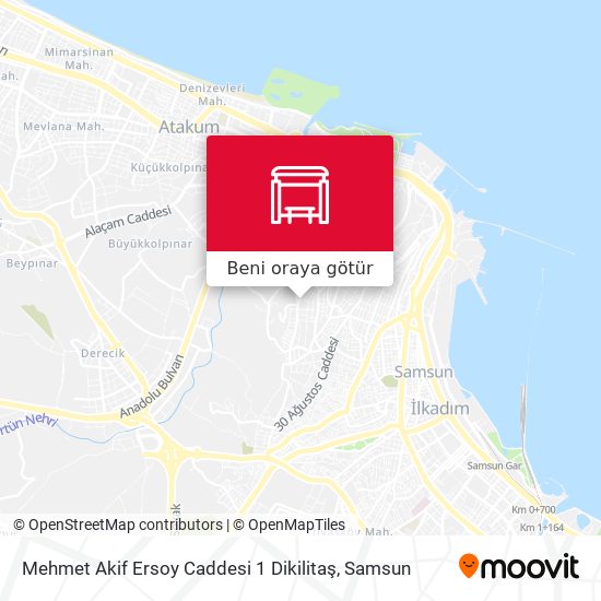 Mehmet Akif Ersoy Caddesi 1 Dikilitaş harita