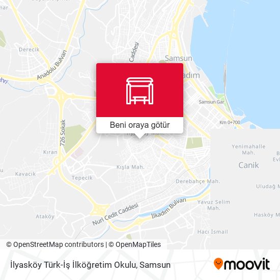 İlyasköy Türk-İş İlköğretim Okulu harita