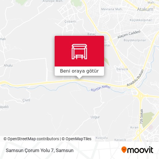 Samsun Çorum Yolu 7 harita