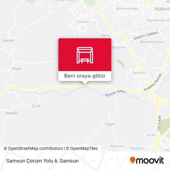 Samsun Çorum Yolu 6 harita