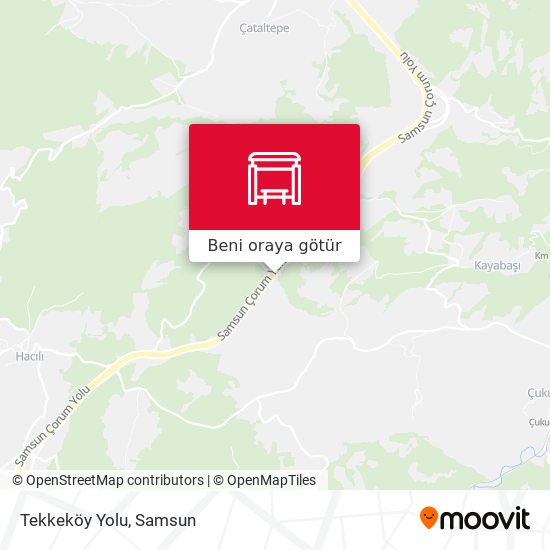 Tekkeköy Yolu harita