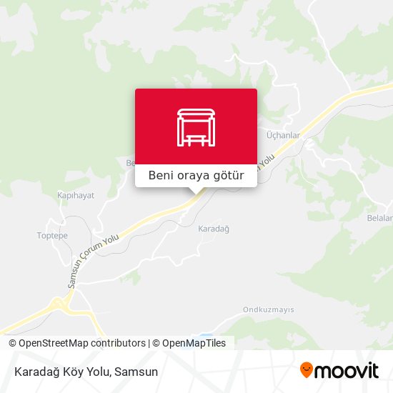 Karadağ Köy Yolu harita