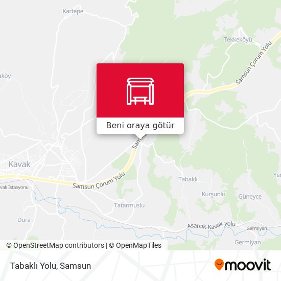 Tabaklı Yolu harita