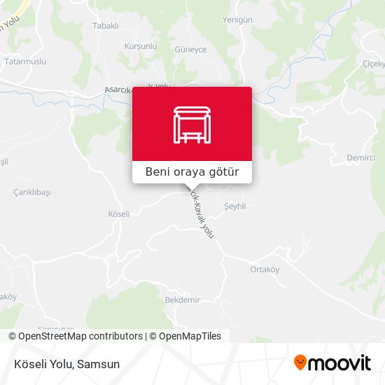 Köseli Yolu harita