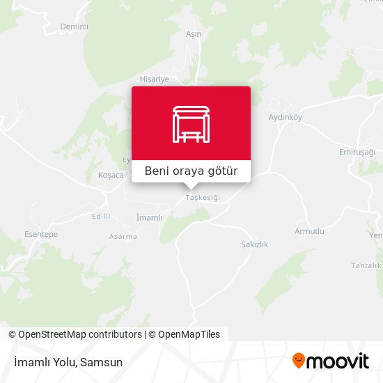 İmamlı Yolu harita
