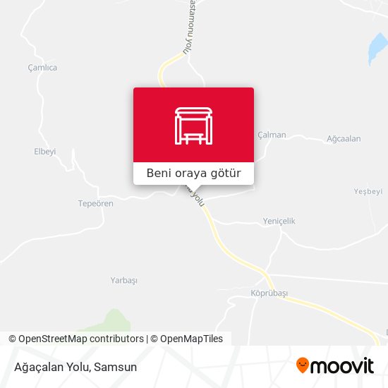 Ağaçalan Yolu harita