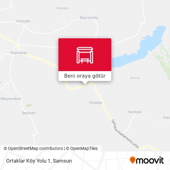 Ortaklar Köy Yolu 1 harita