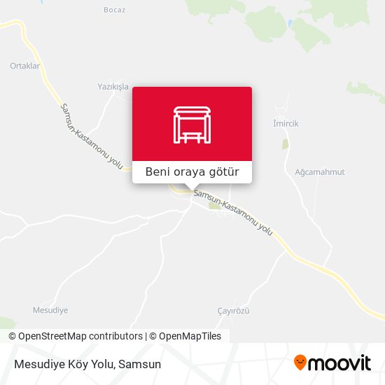 Mesudiye Köy Yolu harita