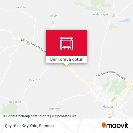 Çayırözü Köy Yolu harita